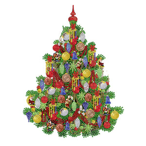 Christmas Tree 30*40CM(Canvas) Partial Special Shaped Drill Diamond Painting