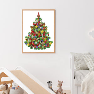 Christmas Tree 30*40CM(Canvas) Partial Special Shaped Drill Diamond Painting