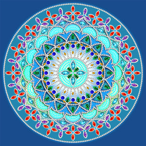 Mandala 30*30CM(Canvas) Partial Special Shaped Drill Diamond Painting