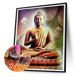 Buddha Statue 40*50CM(Canvas) Full Round Drill Diamond Painting