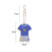 Load image into Gallery viewer, 8pcs 5D Diamond Painting Kit Keychain DIY Football Uniform Shape Hanging Pendant
