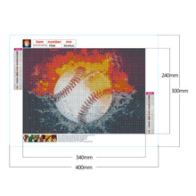 Load image into Gallery viewer, Flame Baseball 40*30CM(Canvas) Full Square Drill Diamond Painting
