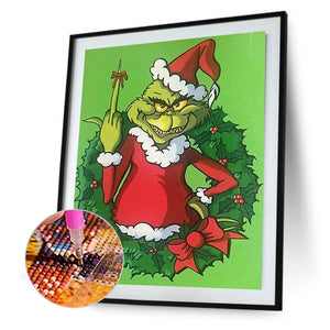 Grinch Green Hairy Monster 30*40CM(Canvas) Full Round Drill Diamond Painting