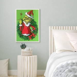 Grinch Green Hairy Monster 30*40CM(Canvas) Full Round Drill Diamond Painting