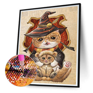 Harry Potter School Kittens 30*40CM(Canvas) Full Round Drill Diamond Painting