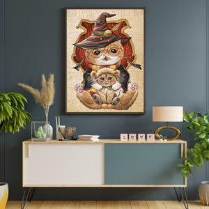 Harry Potter School Kittens 30*40CM(Canvas) Full Round Drill Diamond Painting