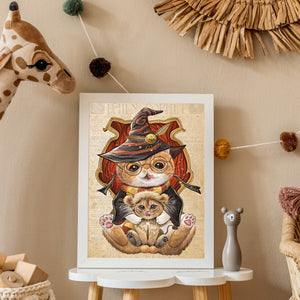 Harry Potter School Kittens 30*40CM(Canvas) Full Round Drill Diamond Painting