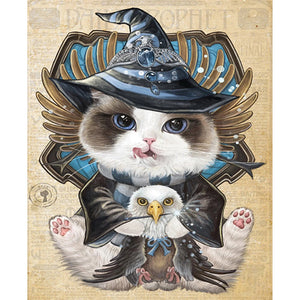 Harry Potter School Kittens 30*40CM(Canvas) Full Round Drill Diamond Painting