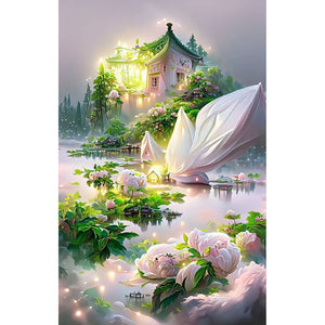 Garden Villa 40*60CM(Canvas) Full Round Drill Diamond Painting