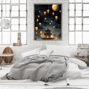 Castle In The Sky 30*40CM(Canvas) Full Round Drill Diamond Painting