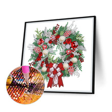 Load image into Gallery viewer, Christmas Wreath 30*30CM(Canvas) Partial Special Shaped Drill Diamond Painting
