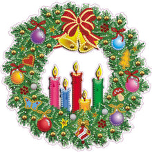 Load image into Gallery viewer, Christmas Wreath 30*30CM(Canvas) Partial Special Shaped Drill Diamond Painting
