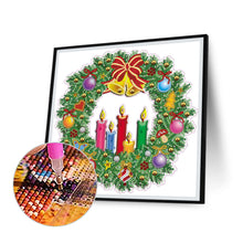 Load image into Gallery viewer, Christmas Wreath 30*30CM(Canvas) Partial Special Shaped Drill Diamond Painting

