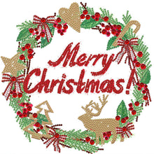 Load image into Gallery viewer, Christmas Wreath 30*30CM(Canvas) Partial Special Shaped Drill Diamond Painting
