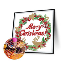 Load image into Gallery viewer, Christmas Wreath 30*30CM(Canvas) Partial Special Shaped Drill Diamond Painting
