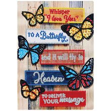 Load image into Gallery viewer, 5D DIY A5 50 Pages Partial Special Shaped Drill Notebook Butterflies (WXB159)
