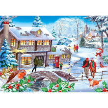 Load image into Gallery viewer, Christmas Village 40*30CM(Canvas) Full Round Drill Diamond Painting
