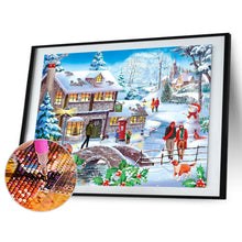 Load image into Gallery viewer, Christmas Village 40*30CM(Canvas) Full Round Drill Diamond Painting
