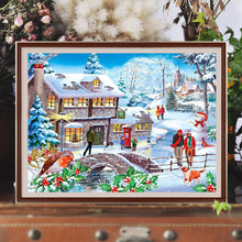 Load image into Gallery viewer, Christmas Village 40*30CM(Canvas) Full Round Drill Diamond Painting
