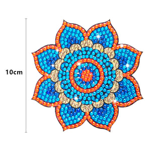 Datura DIY Diamonds Painting Coaster Woodiness with Rack Cup Pad Decor (BD008)