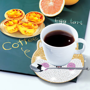 Animals Diamonds Painting Coaster Woodiness with Rack Cup Pad Home Decor (BD011)