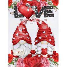 Load image into Gallery viewer, Valentine Gnome 30*40CM(Canvas) Full Round Drill Diamond Painting
