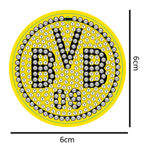 Dortmund Football Badge DIY Diamonds Painting Keychain Art Crafts Gift (YS130)