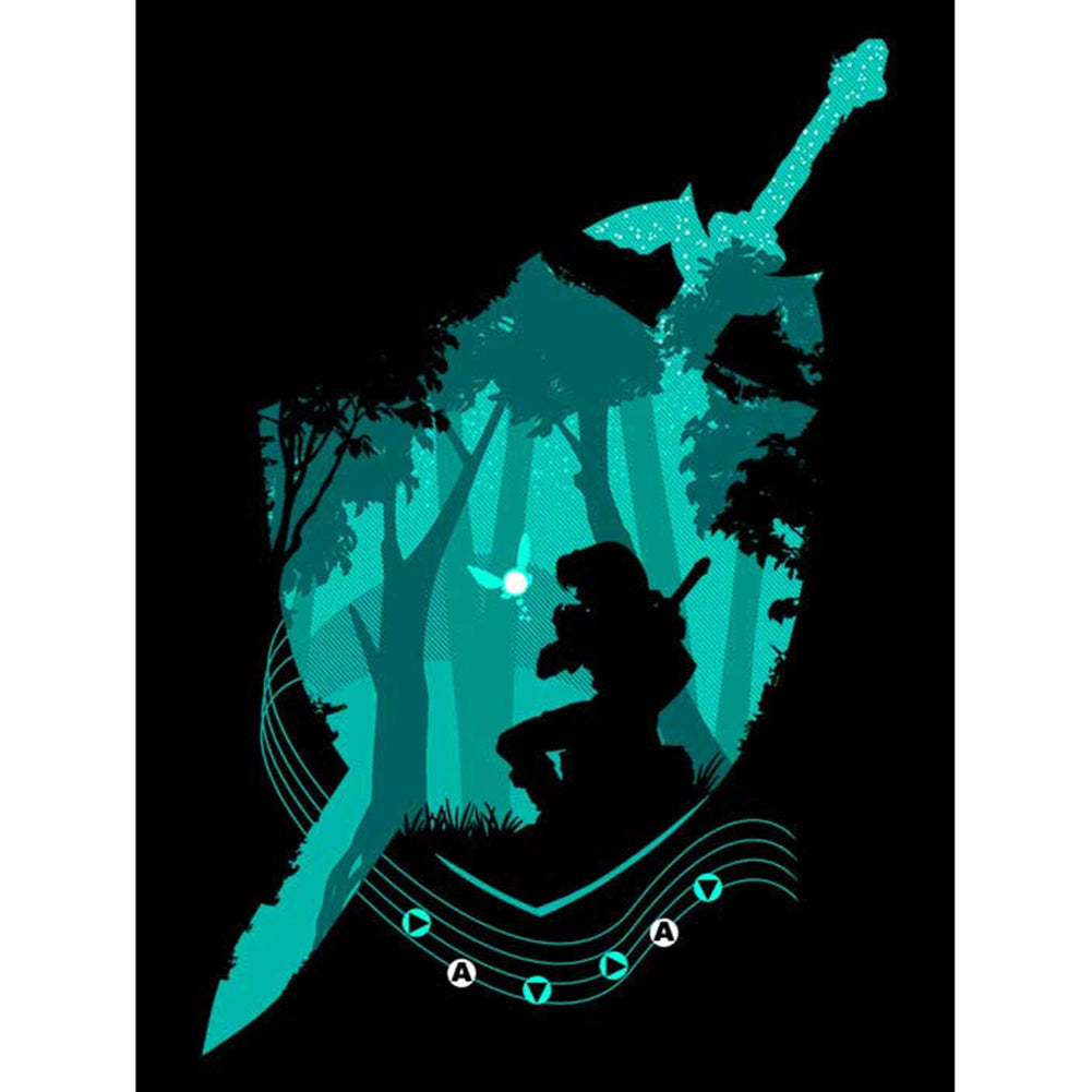 The Legend Of Zelda Silhouette 30*40CM(Picture) Full Square