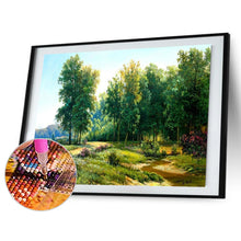 Load image into Gallery viewer, Green Woods 40*30CM(Canvas) Full Round Drill Diamond Painting
