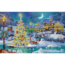 Load image into Gallery viewer, Christmas Atmosphere 60*40CM(Canvas) Partial Special Shaped Drill Diamond Painting
