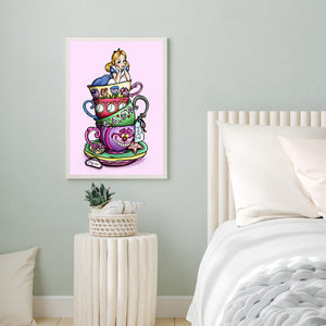 Disney Princess In Cup 30*40CM(Canvas) Full Round Drill Diamond Painting