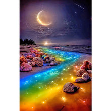 Load image into Gallery viewer, Colorful River Under The Crescent Moon 40*70CM(Canvas) Full Square Drill Diamond Painting
