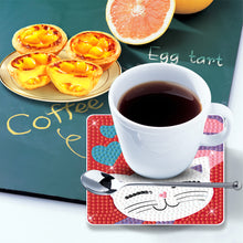Load image into Gallery viewer, 6pcs/set DIY Diamonds Painting Coaster Acrylic Cartoon Cup Mat Art Decor (BD405)
