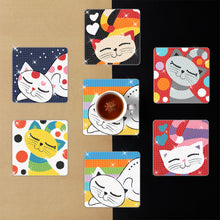 Load image into Gallery viewer, 6pcs/set DIY Diamonds Painting Coaster Acrylic Cartoon Cup Mat Art Decor (BD405)
