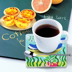 6pcs/set DIY Diamonds Painting Coaster Acrylic Cartoon Cup Mat Art Decor (BD406)