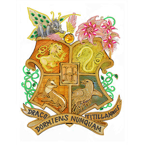 Harry Potter Badge 30*40CM(Canvas) Partial Special Shaped Drill Diamond Painting