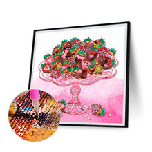 Load image into Gallery viewer, Chocolate Dessert With Strawberries 30*30CM(Canvas) Partial Special Shaped Drill Diamond Painting
