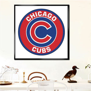 Chicago Cubs Baseball 30*30CM(Canvas) Full Round Drill Diamond Painting