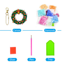 Load image into Gallery viewer, 5pcs Garland Diamonds Painting Keychain Art DIY Christmas Key Ring Decor (T-29)
