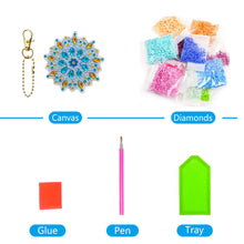 Load image into Gallery viewer, 5pcs Diamonds Painting Keychain Snowflake DIY Christmas Key Ring Decor (T-31)
