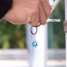 Load image into Gallery viewer, 5pcs Diamonds Painting Keychain Snowflake DIY Christmas Key Ring Decor (T-31)

