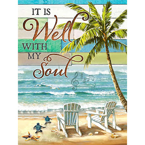 Beach Chairs 30*40CM(Canvas) Full Round Drill Diamond Painting