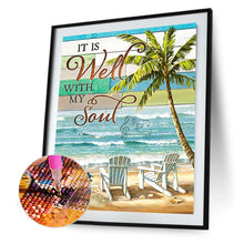 Load image into Gallery viewer, Beach Chairs 30*40CM(Canvas) Full Round Drill Diamond Painting
