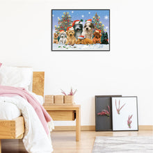 Load image into Gallery viewer, Christmas Puppy Party 50*40CM(Canvas) Full Round Drill Diamond Painting
