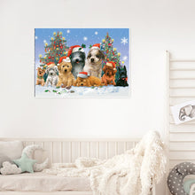 Load image into Gallery viewer, Christmas Puppy Party 50*40CM(Canvas) Full Round Drill Diamond Painting
