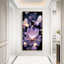 Load image into Gallery viewer, Water Drop Lotus 40*70CM(Canvas) Full Round Drill Diamond Painting
