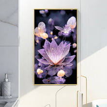 Load image into Gallery viewer, Water Drop Lotus 40*70CM(Canvas) Full Round Drill Diamond Painting
