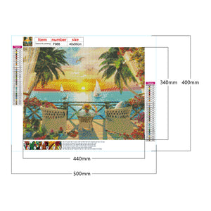 Sunset Beach 50*40CM(Canvas) Full Square Drill Diamond Painting