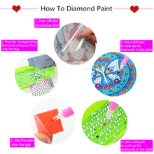 Load image into Gallery viewer, DIY Diamonds Painting Coaster Datura Wooden Cup Mat with Rack Home Decor (BD014)
