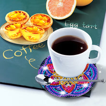 Load image into Gallery viewer, DIY Diamonds Painting Coaster Datura Wooden Cup Mat with Rack Home Decor (BD014)

